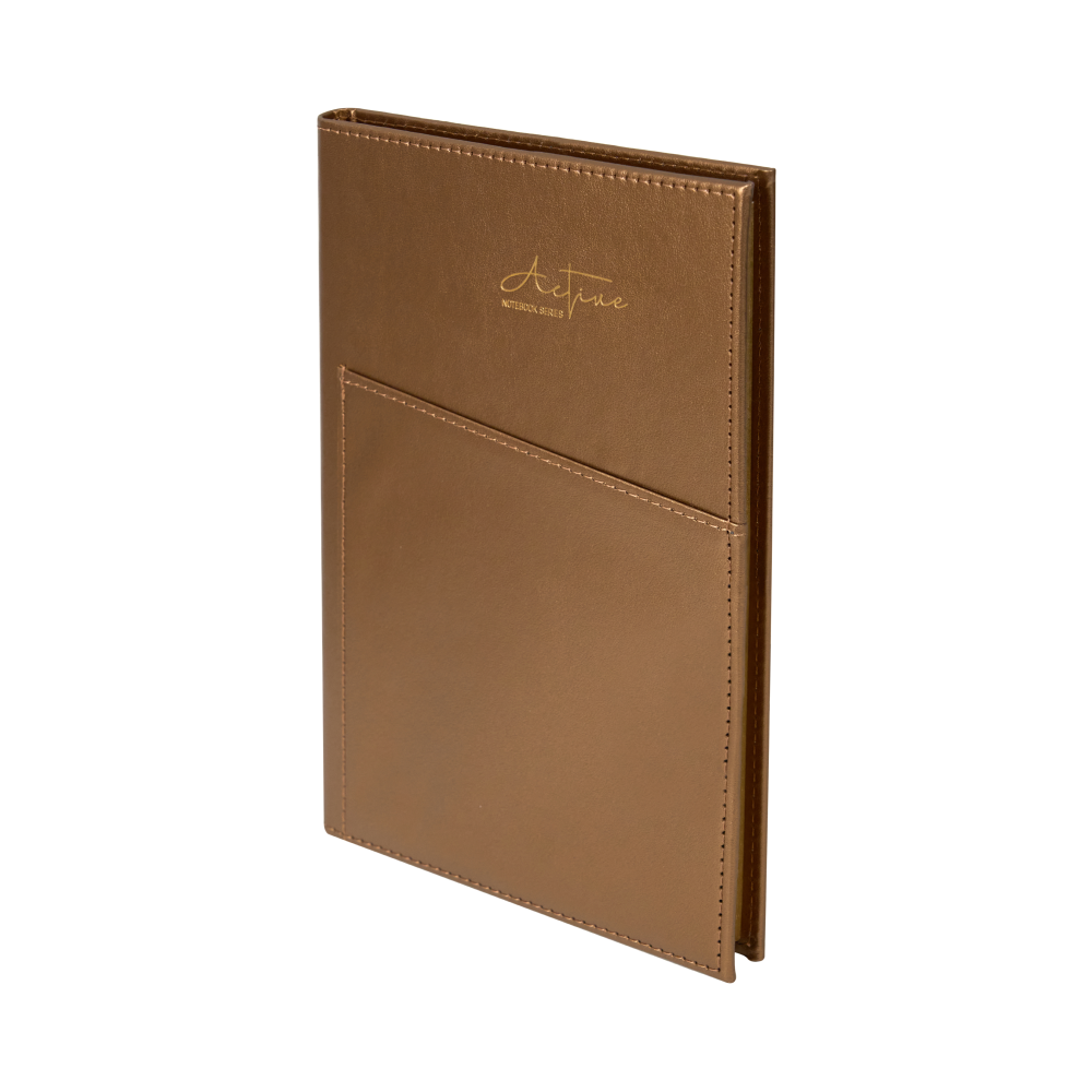 Блокнот "3223-10", А5, 80 листов, линейка, темно-коричневый