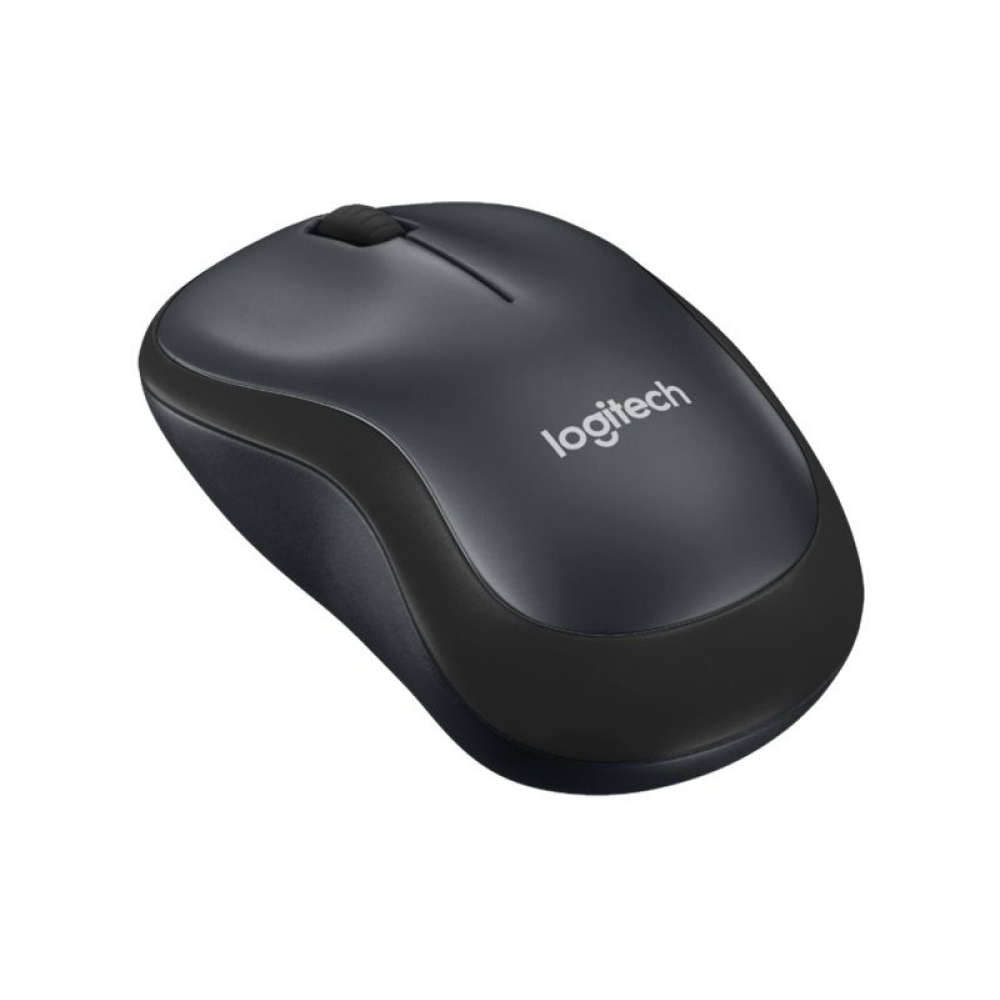 Мышь "Logitech M185", беспроводная, USB, черный, серый