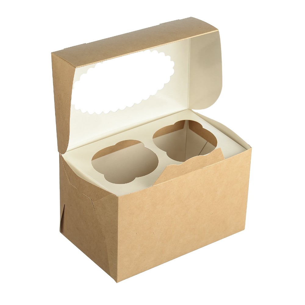 Контейнер бумажный для 2-х маффинов