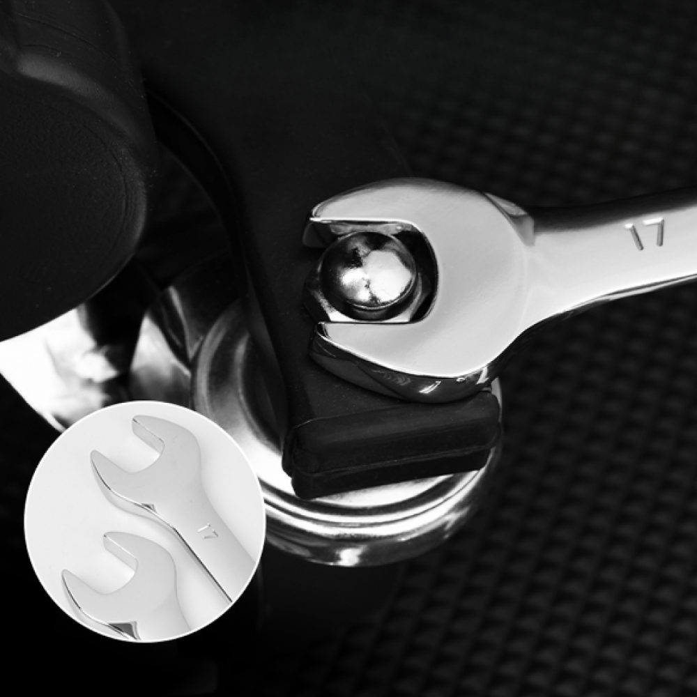 Ключ комбинированный Deli YS EDL34119, 19 мм, с трещоткой, 72 зуба - 3