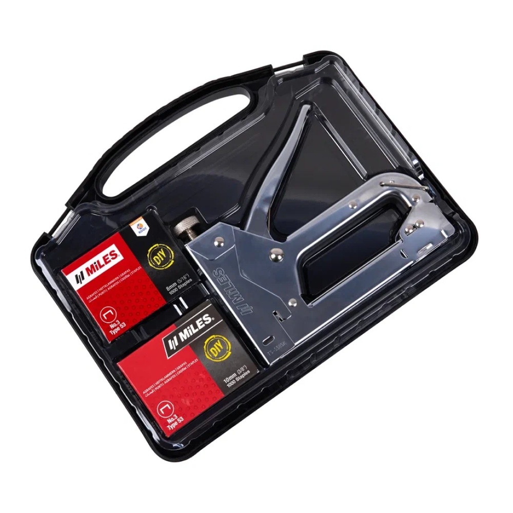 Набор инструментов Miles "5585KM3-D8-D10", степлер скобозабивной + скобы - 3