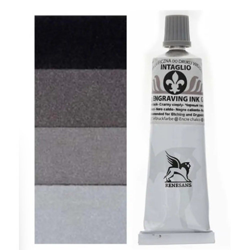 Краски для печати "Intaglio ink", 53 средний черный, 60 мл - 2