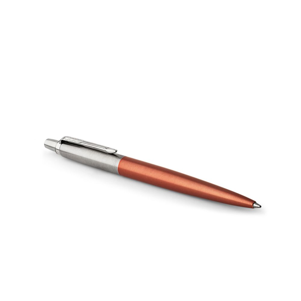 Ручка шариковая автоматическая "Parker Jotter Chelsea Orange CT", 0.7 мм, оранжевый, серебристый, стерж. синий