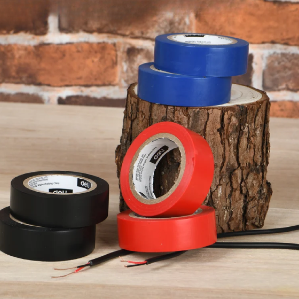 Набор ПВХ изолент Deli EDL5264-6, 18 мм x 10 м, 6 шт./упак.  - 4