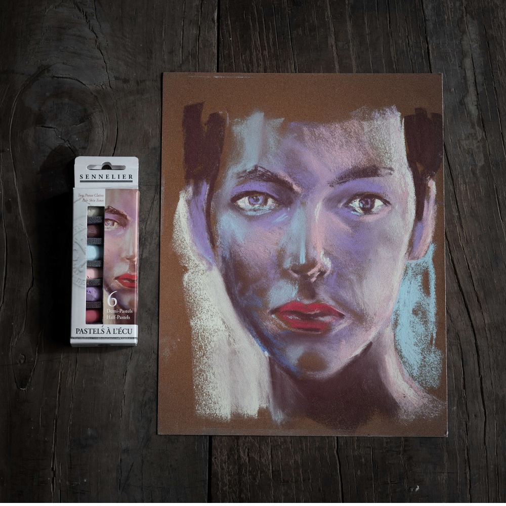Пастель сухая "À l'écu Half Pastel. Телесные темные", 6 цветов - 2