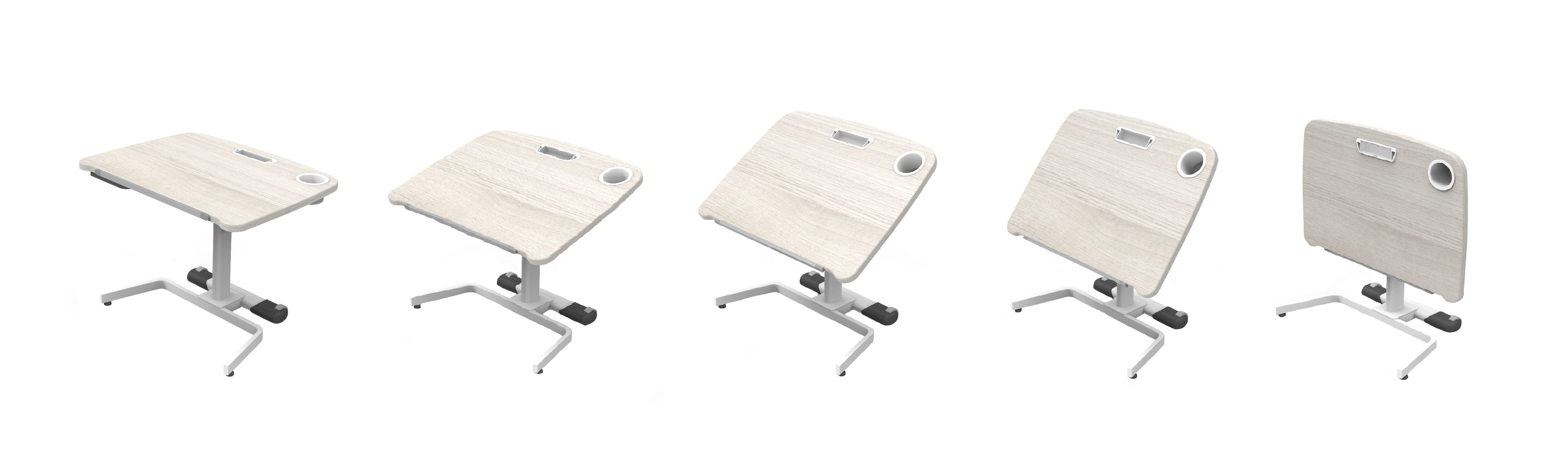 Стол Comf-Pro Coco Desk UR-83, 800х600х(540-755) мм, дуб белый