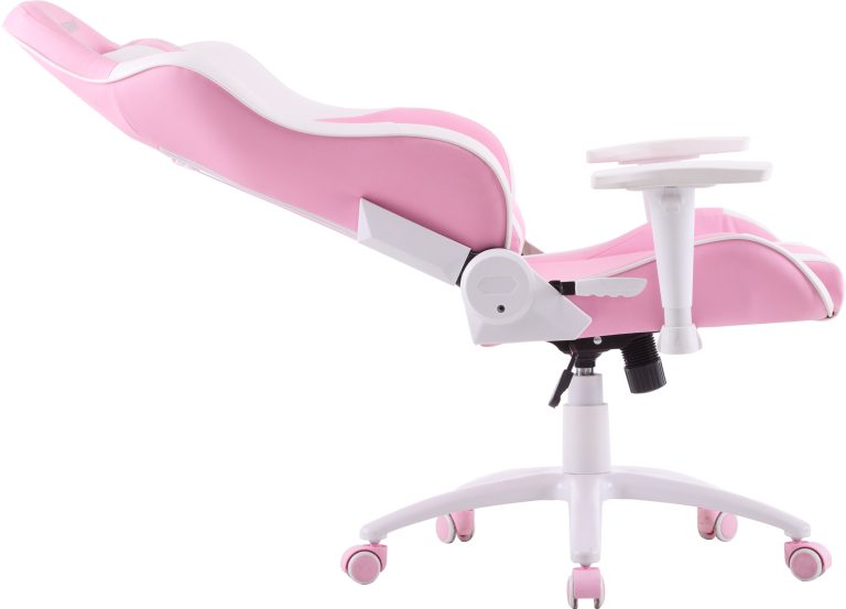 Кресло игровое EVERPROF Katana экокожа, розовый/белый, крестов. металл, корпус белый  - 13
