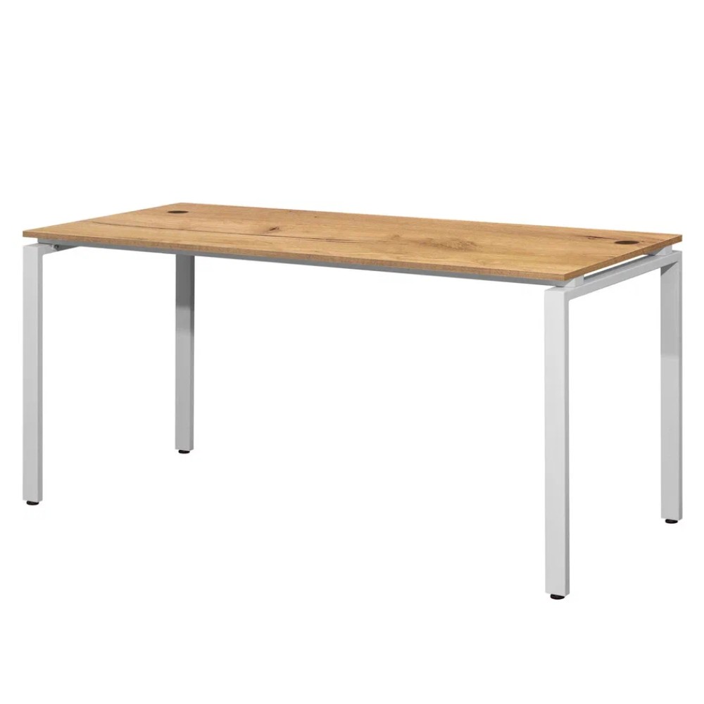 Стол письменный Millwood Лофт Сиэтл (ДТ-5), 1600х700 мм, металлокаркас белый