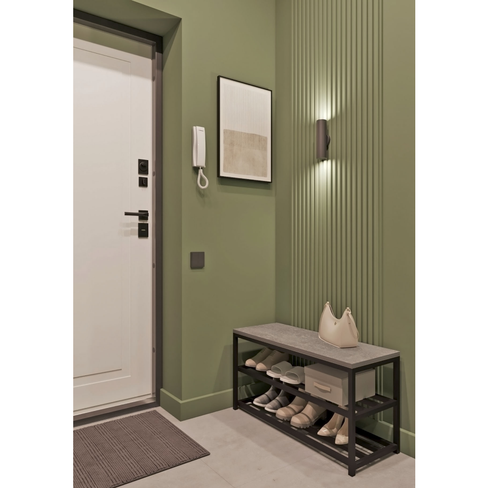 Обувница ALLERD 2 RION, черный муар, 830х320х450, бетон - 3
