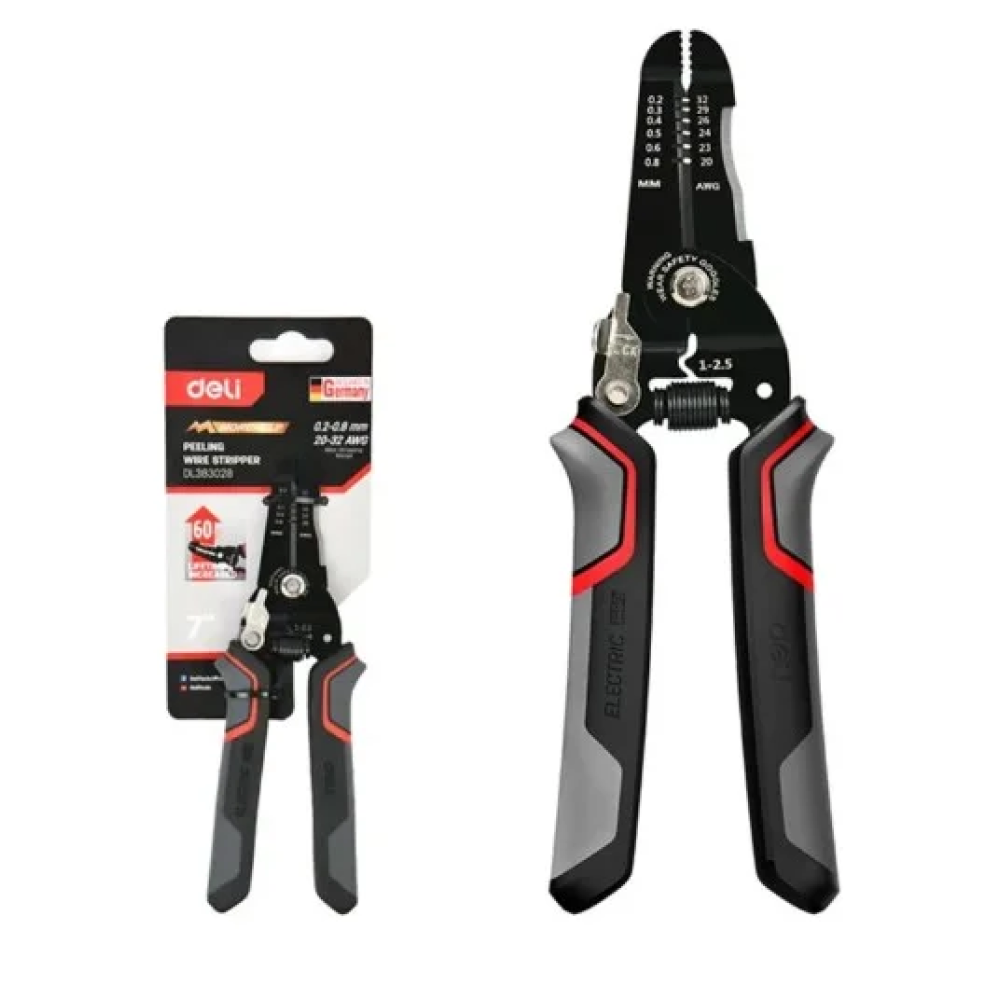 Инструмент для снятия изоляции Deli RS EDL383028