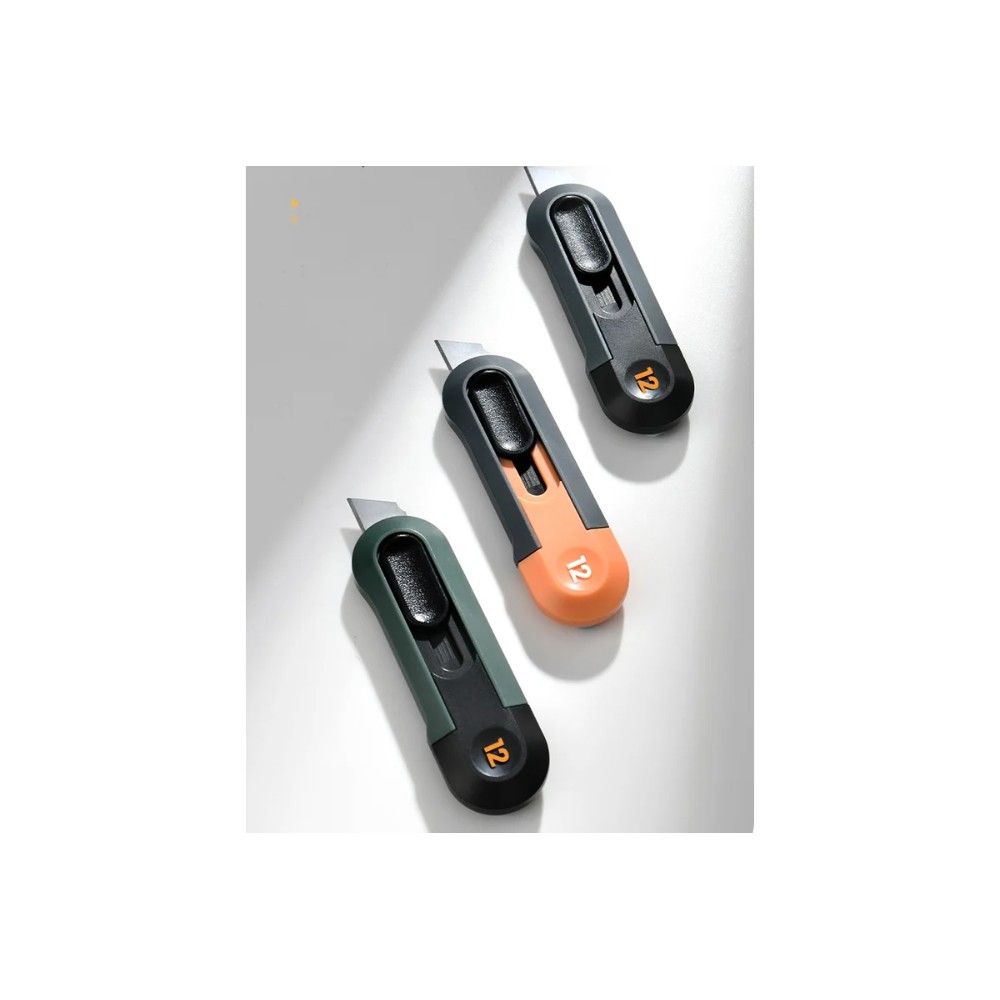 Нож строительный Deli HS HT4007C, 80x25 мм, Soft Touch, оранжевый - 6