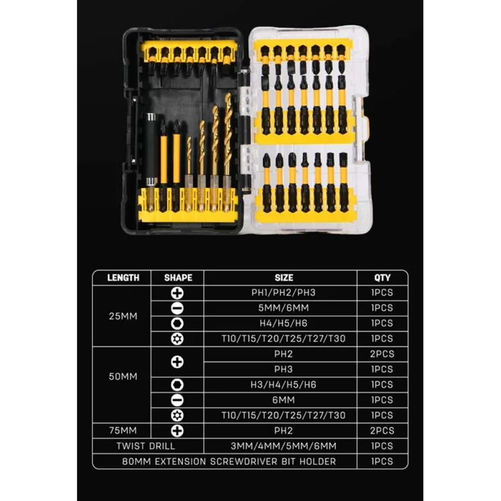 Набор оснастки Deli YS EDL251204, 35 шт. - 6