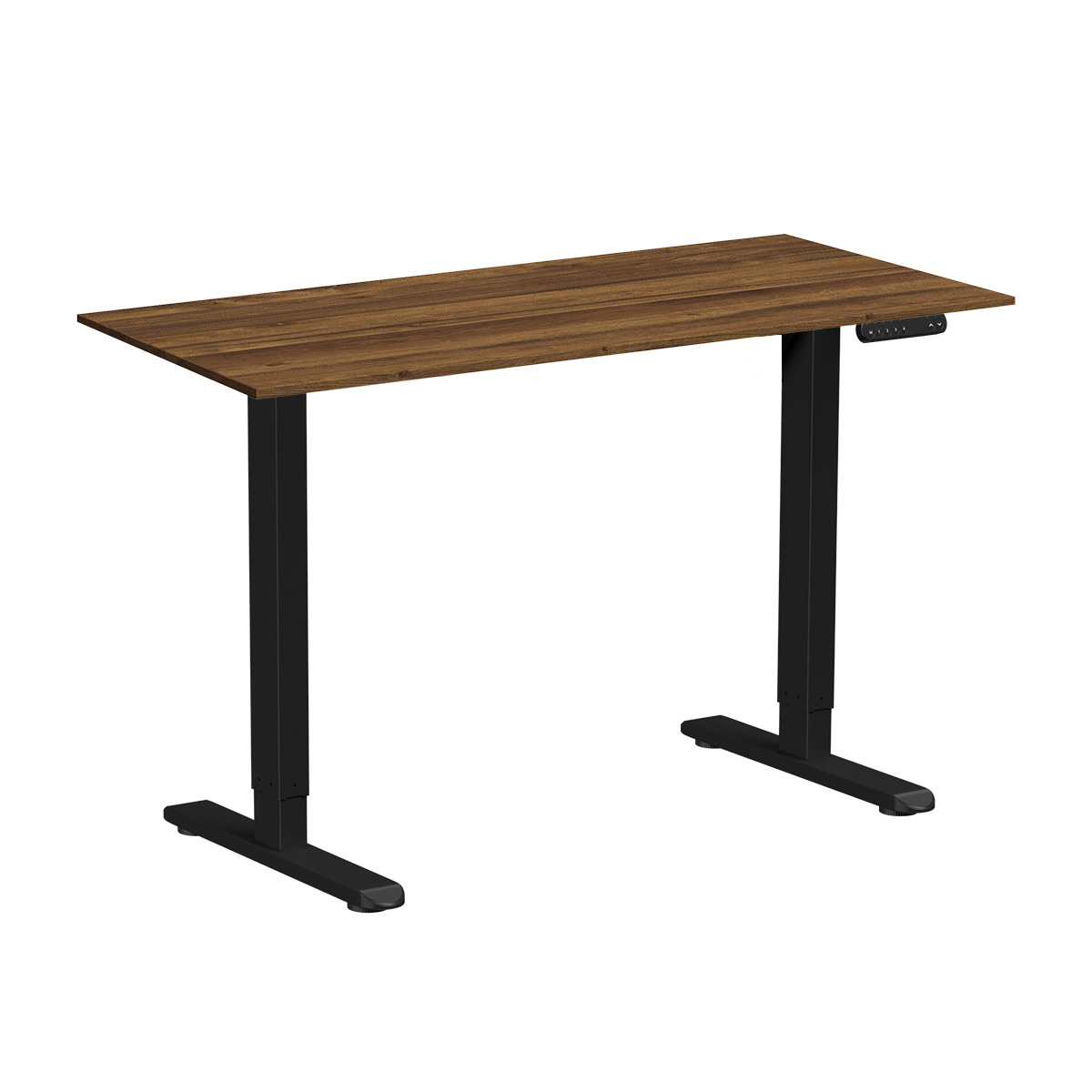Стол с электроприводом WellDesk Prime 1300x675х18 черный/дуб хантон темный (9191461+9178197)