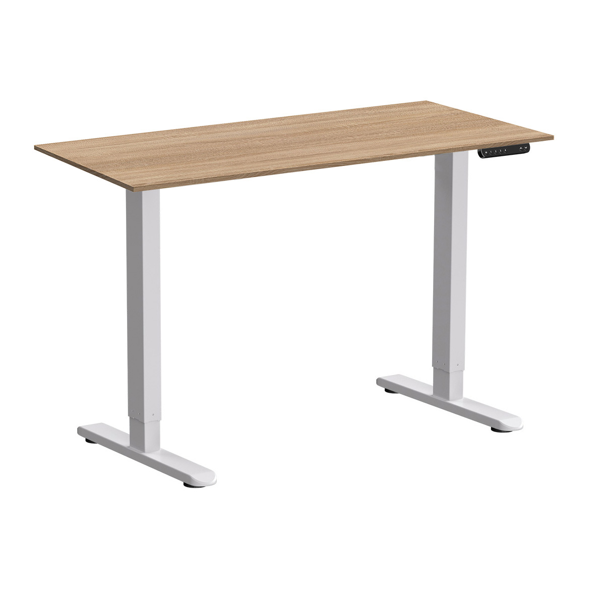 Стол с электроприводом WellDesk Prime 1300x675х18 белый/дуб бардолино натуральный (9191462+9072452)