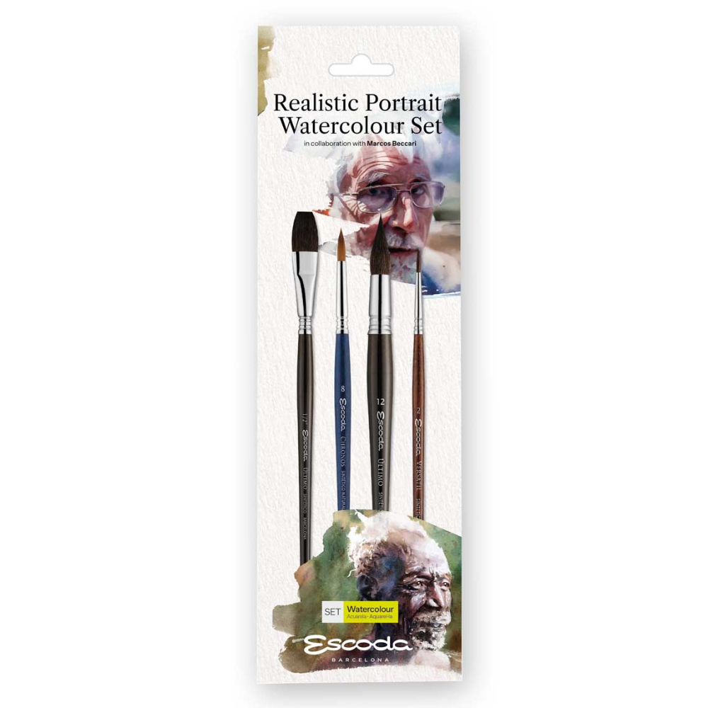 Набор кистей "Escoda. Realistic portrait watercolor set"