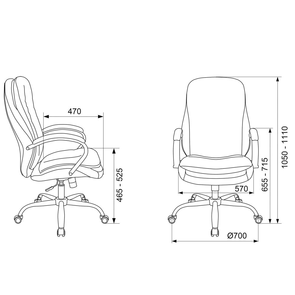 Кресло руководителя "Бюрократ T-9950SL Fabric", ткань, металл, черный - 5