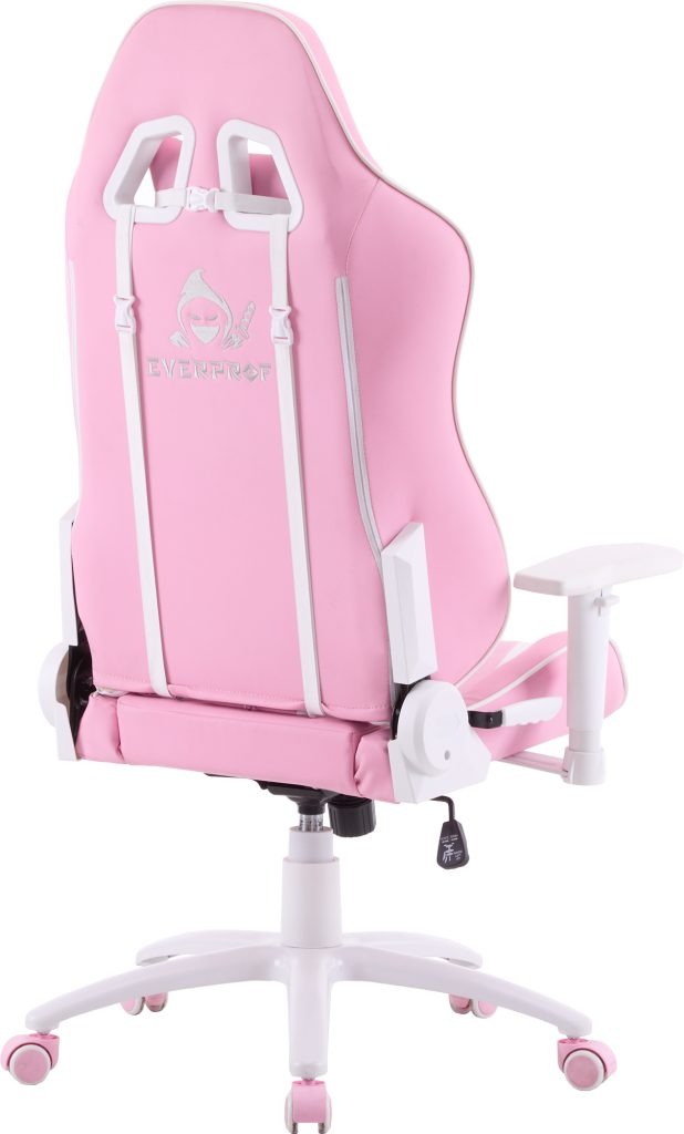 Кресло игровое EVERPROF Katana экокожа, розовый/белый, крестов. металл, корпус белый  - 4