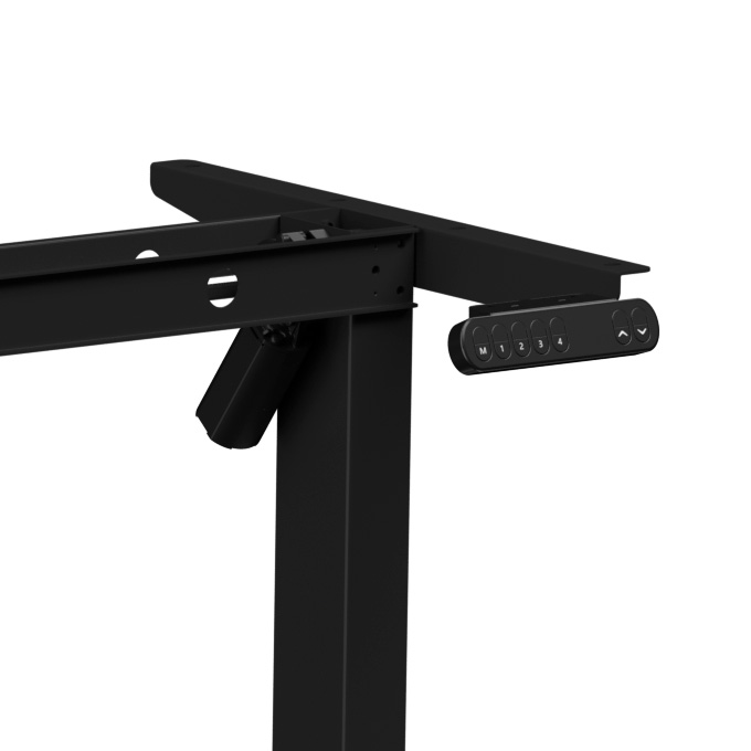 Стол с электроприводом WellDesk Basic 1200x675х18 черный/ясень шимо светлый (9191456+9197779) - 5