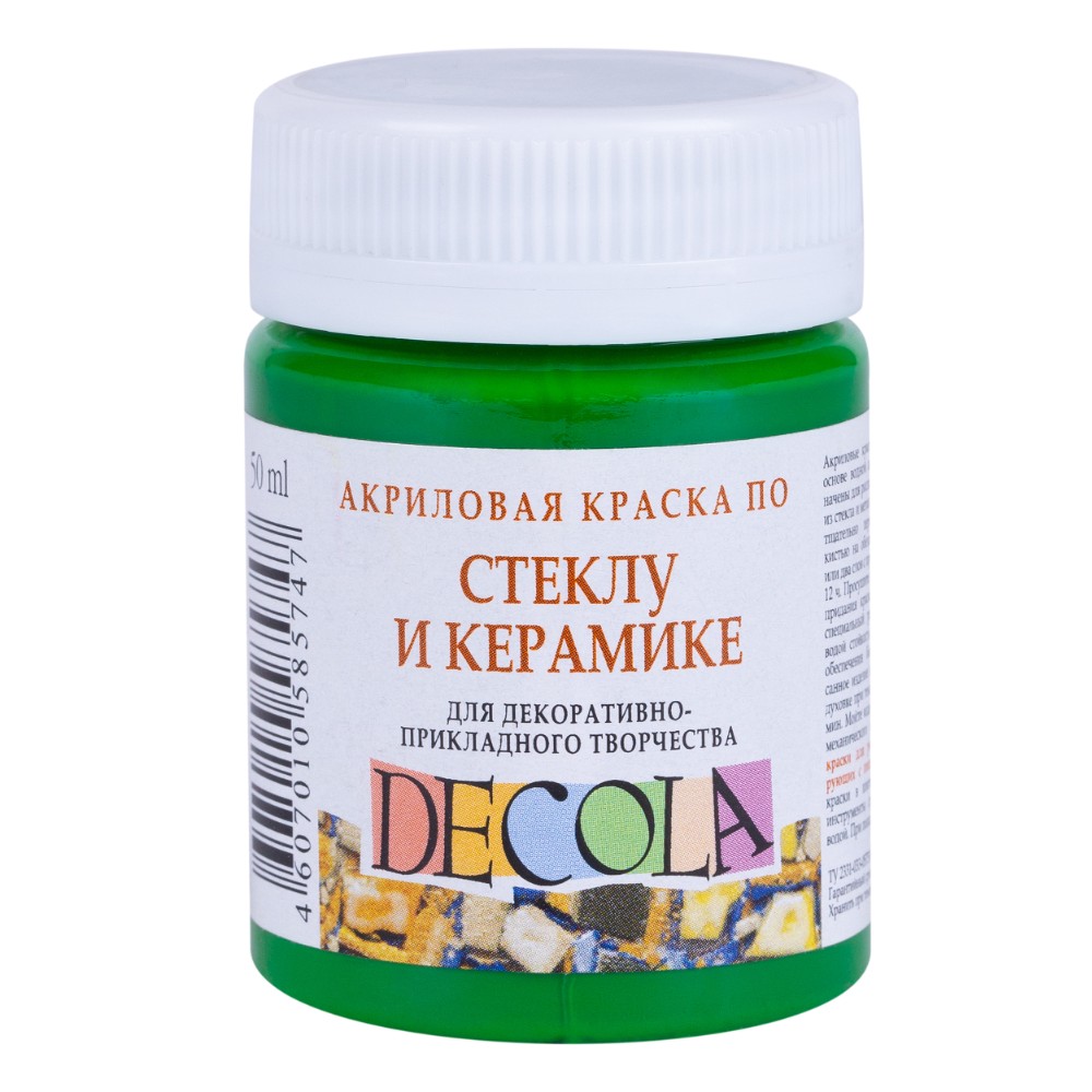 Краска акриловая по стеклу и керамике "Декола"