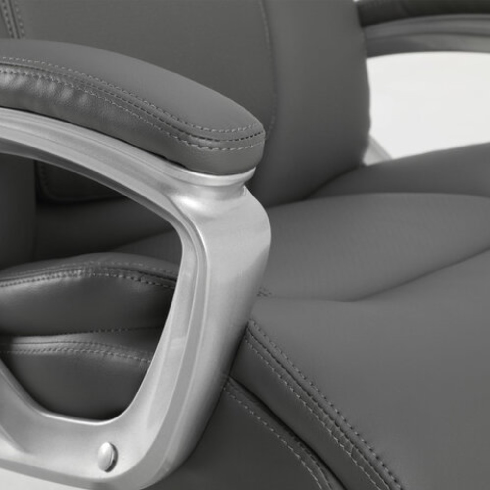 Кресло для руководителя BRABIX PREMIUM "Level EX-527", экокожа, серый, пластик  - 10