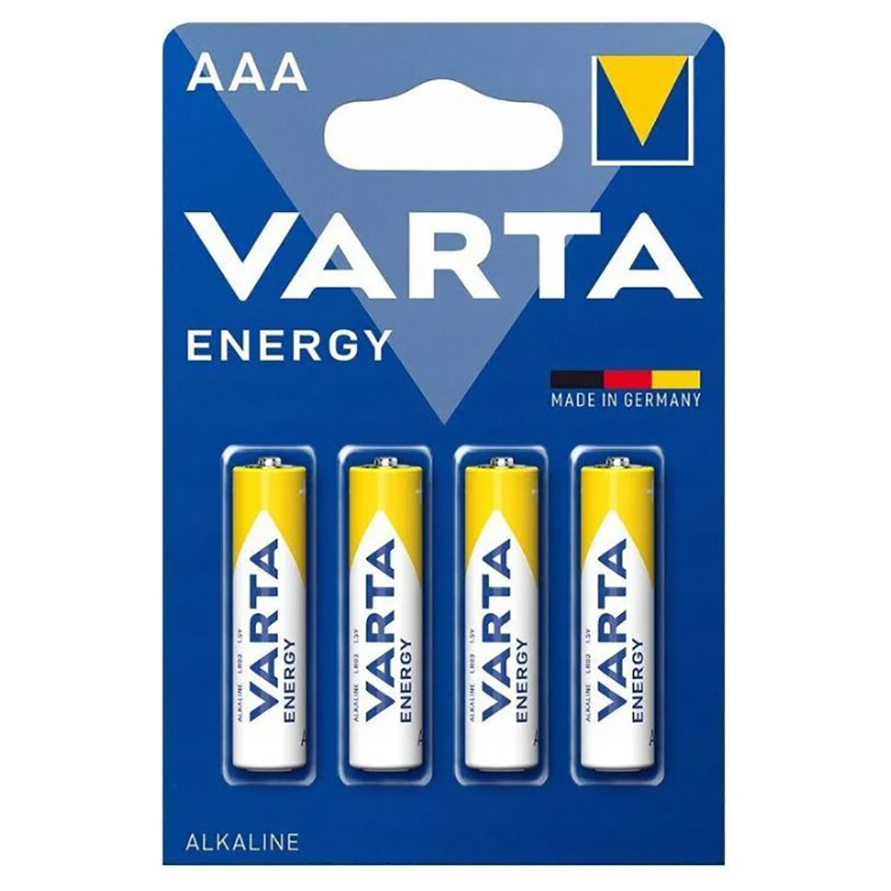 Батарейки алкалиновые "VARTA ENERGY LR03", 4 шт. 