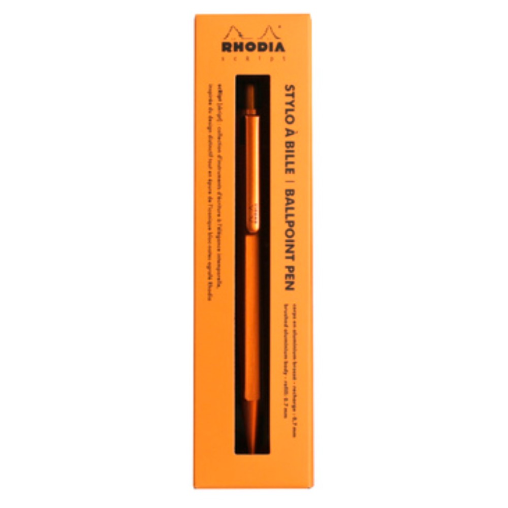 Ручка шариковая Rhodia "scRipt", 0.7 мм, оранжевый, стерж. черный