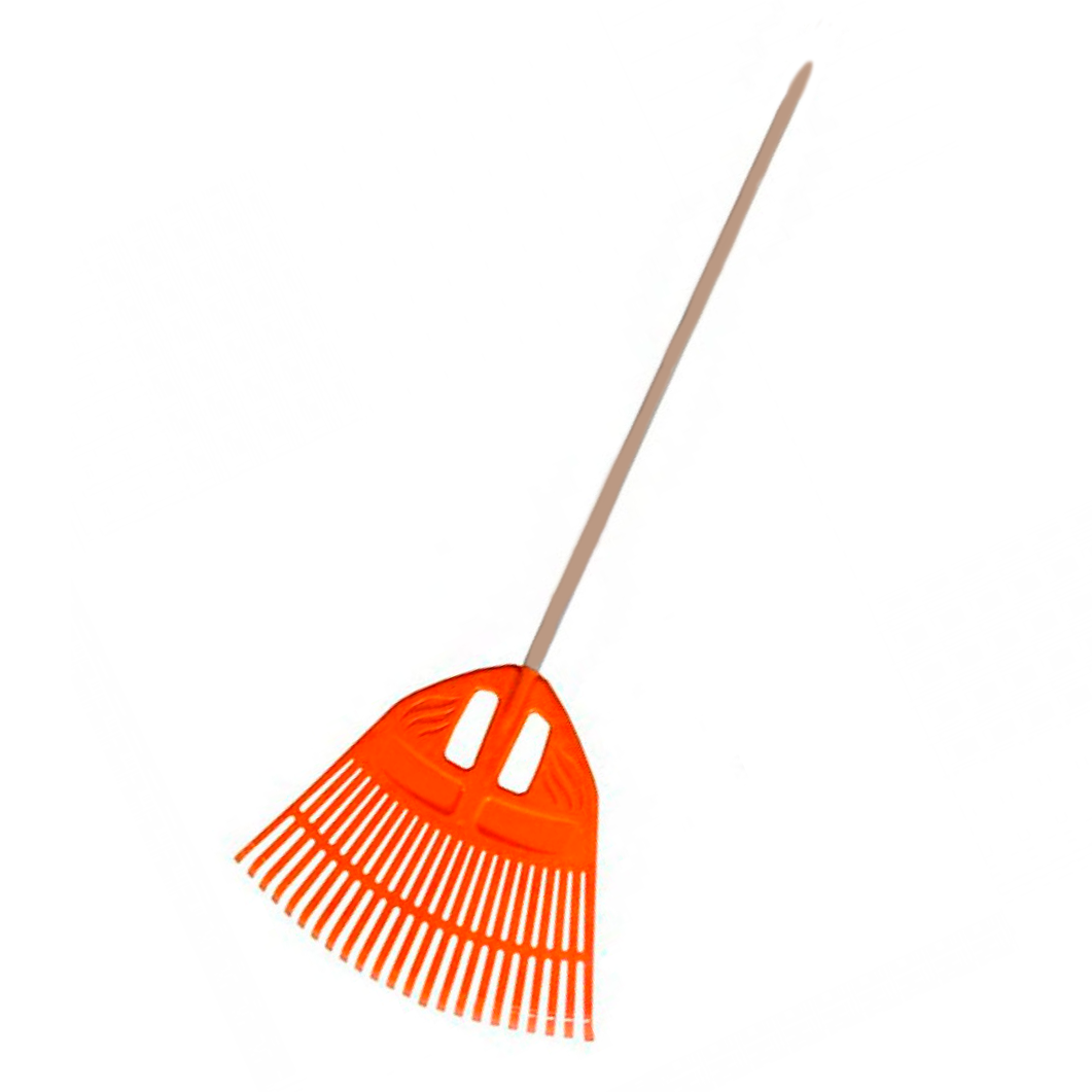 Грабли веерные пластмассовые с черенком