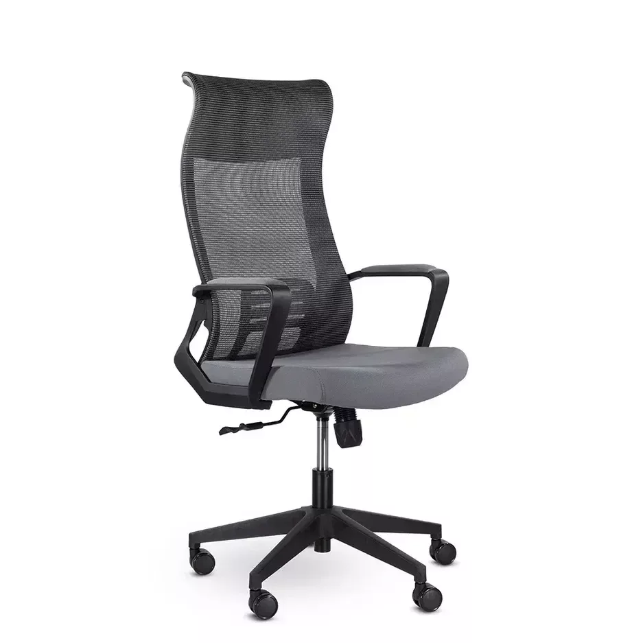 Кресло д/руководителя UTFC Рекорд М-878 ткань, серый, крестов. пластик