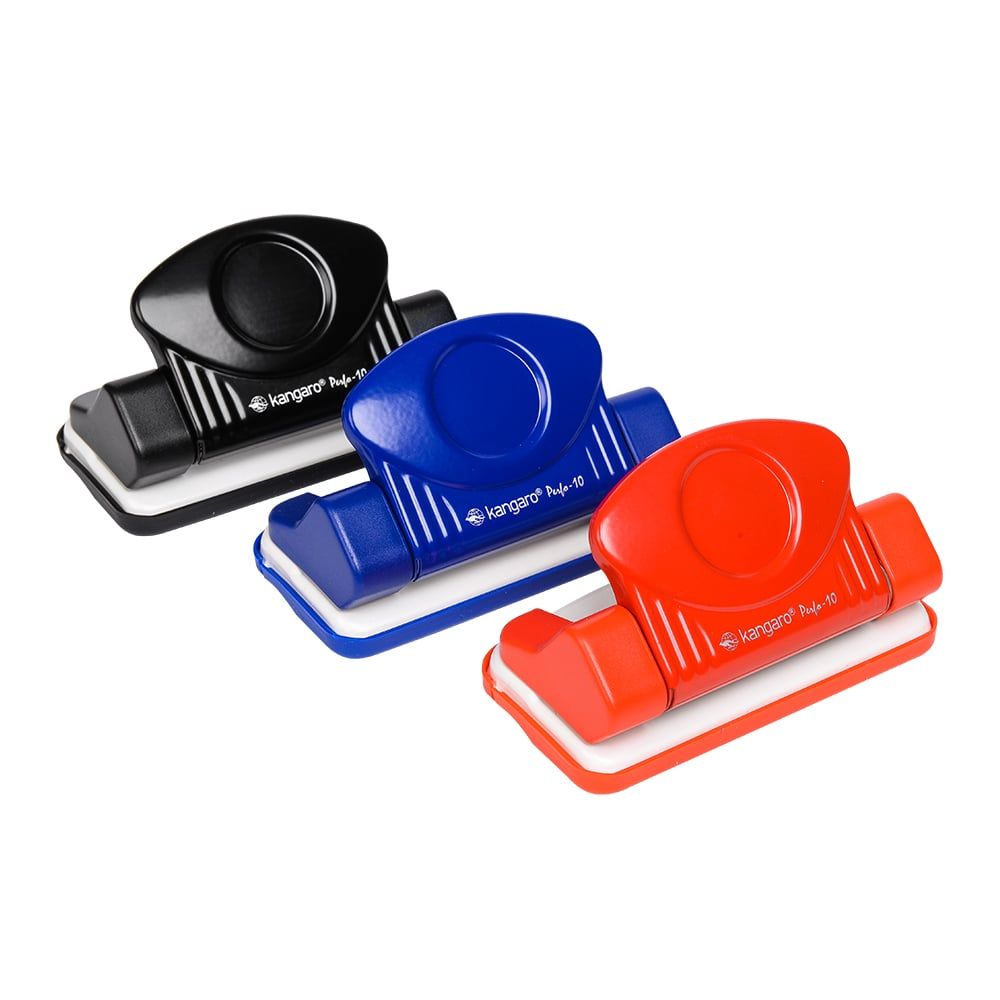 Дырокол Kangaro "Perfo-10", 10 листов, темно-синий