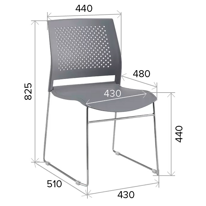 Стул для посетителей EVERPROF Neo, желтый - 2