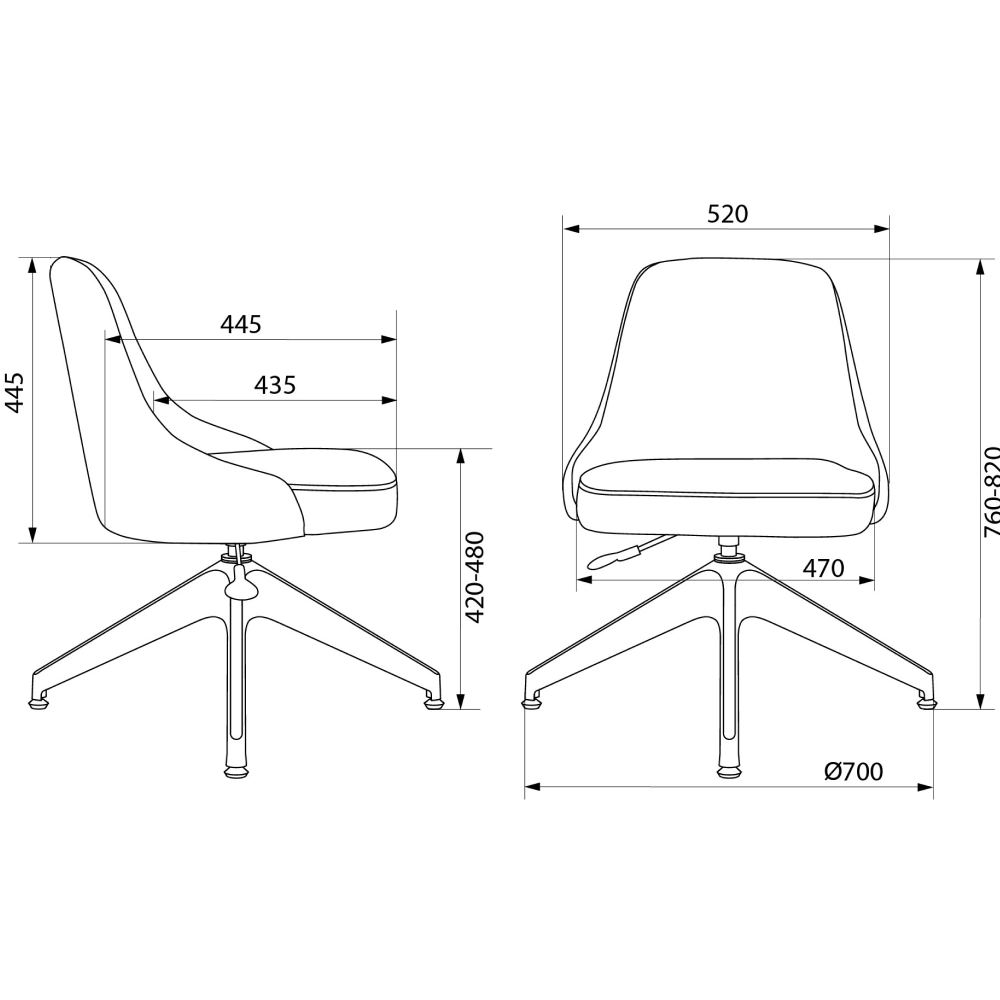 Кресло "Бюрократ CH-340GLZ", ткань, синий, каркас пластик, корпус серый - 6