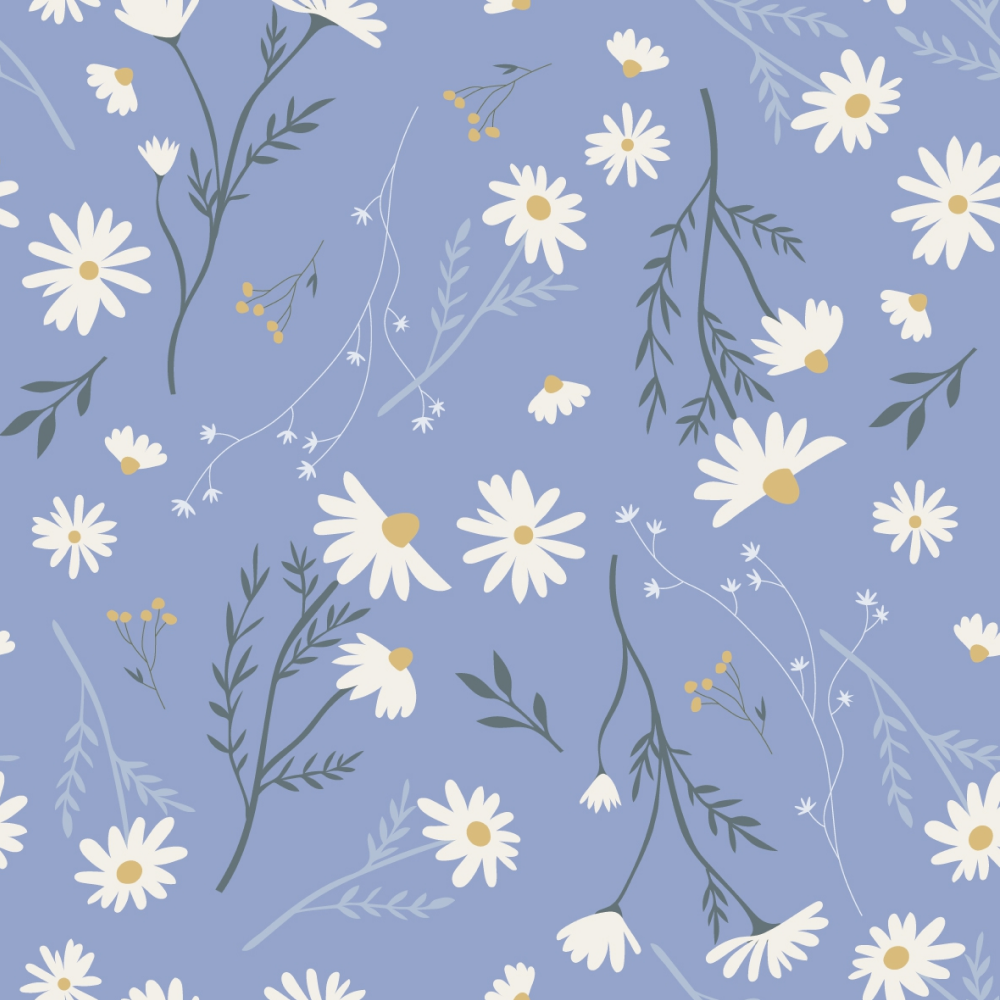 Бумага декоративная в рулоне "Fleurs. Ромашки"