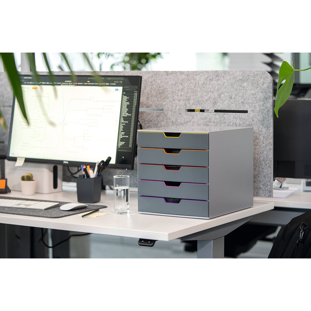 Блок из 5 лотков закрытый "Varicolor", 292x280x356 мм, 5 лотков - 4