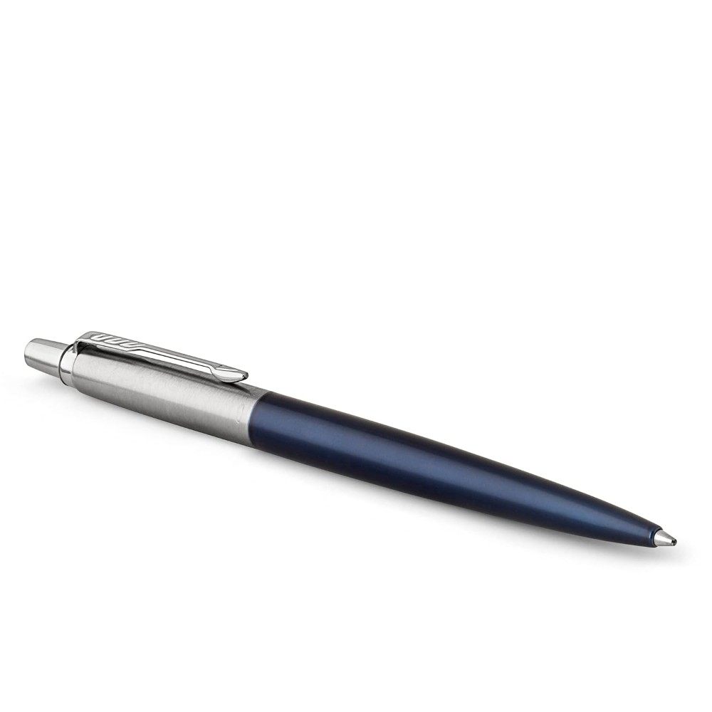Ручка шариковая автоматическая "Jotter Core K63 Royal Blue CT", 1 мм, синий, серебристый, стерж. синий