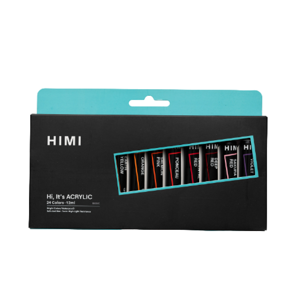 Краски акриловые "Himi.New vision", 24 цвета, тубы - 9