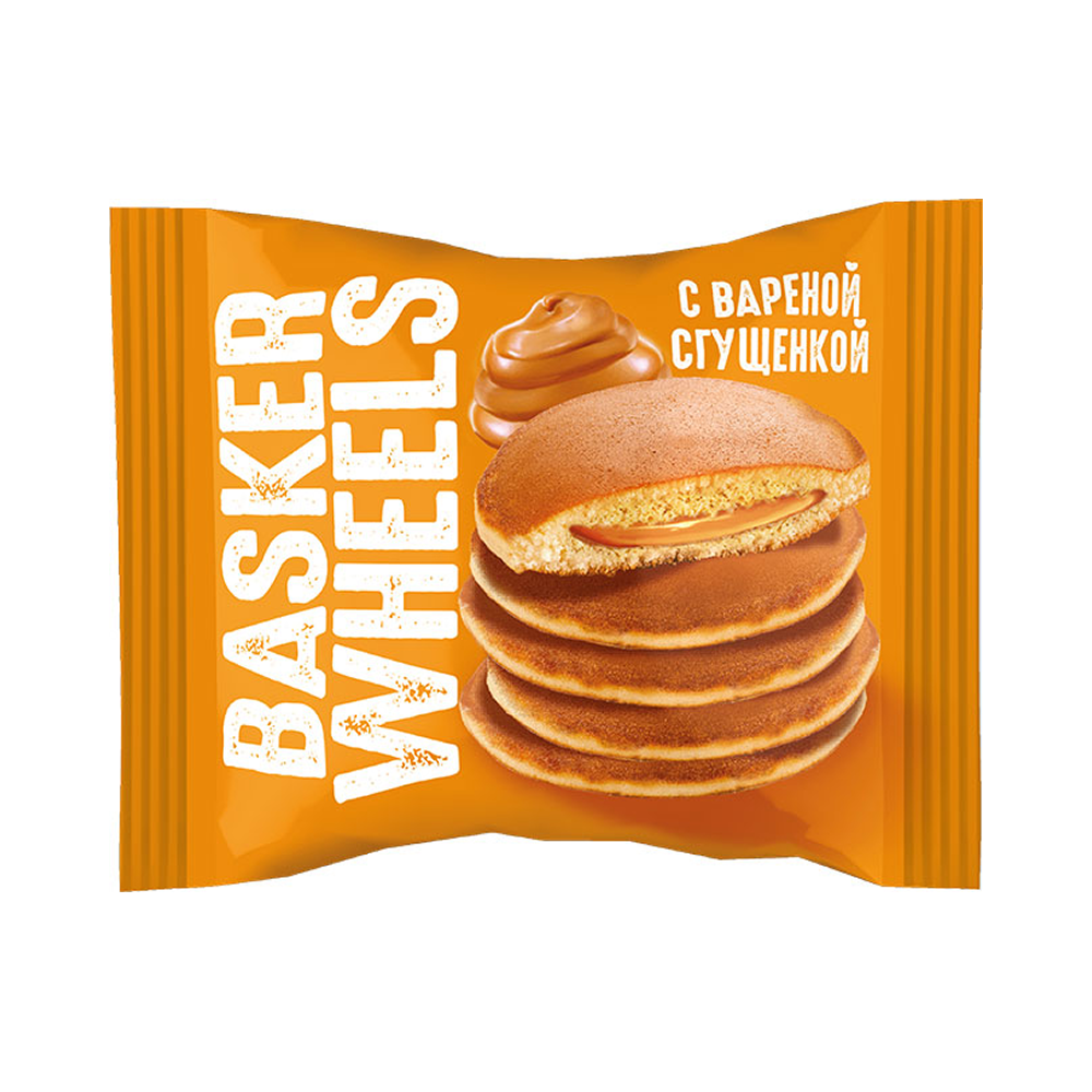 Панкейк "Basker Wheels" с вареной сгущенкой, 36 гр 