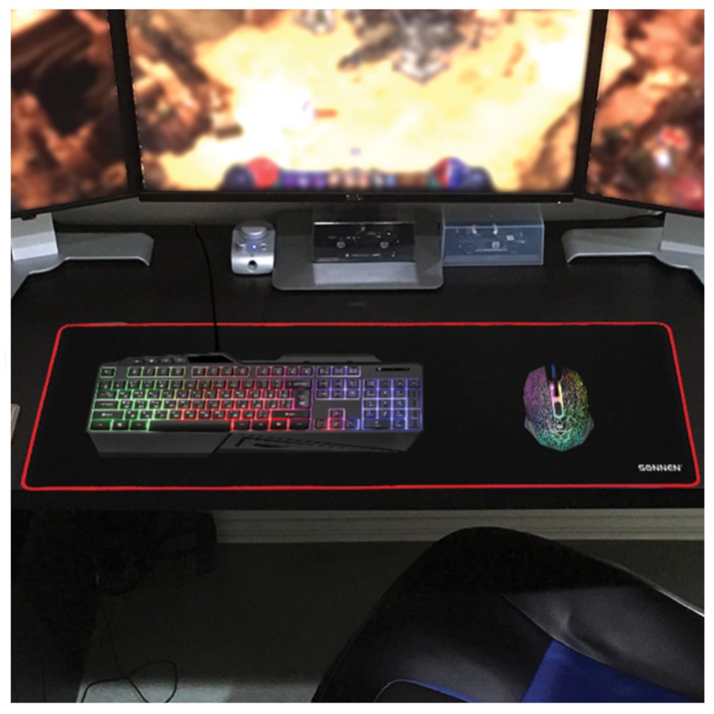 Коврик для мыши "Black Titan XL", 800х300х3 мм, ткань, черный - 8