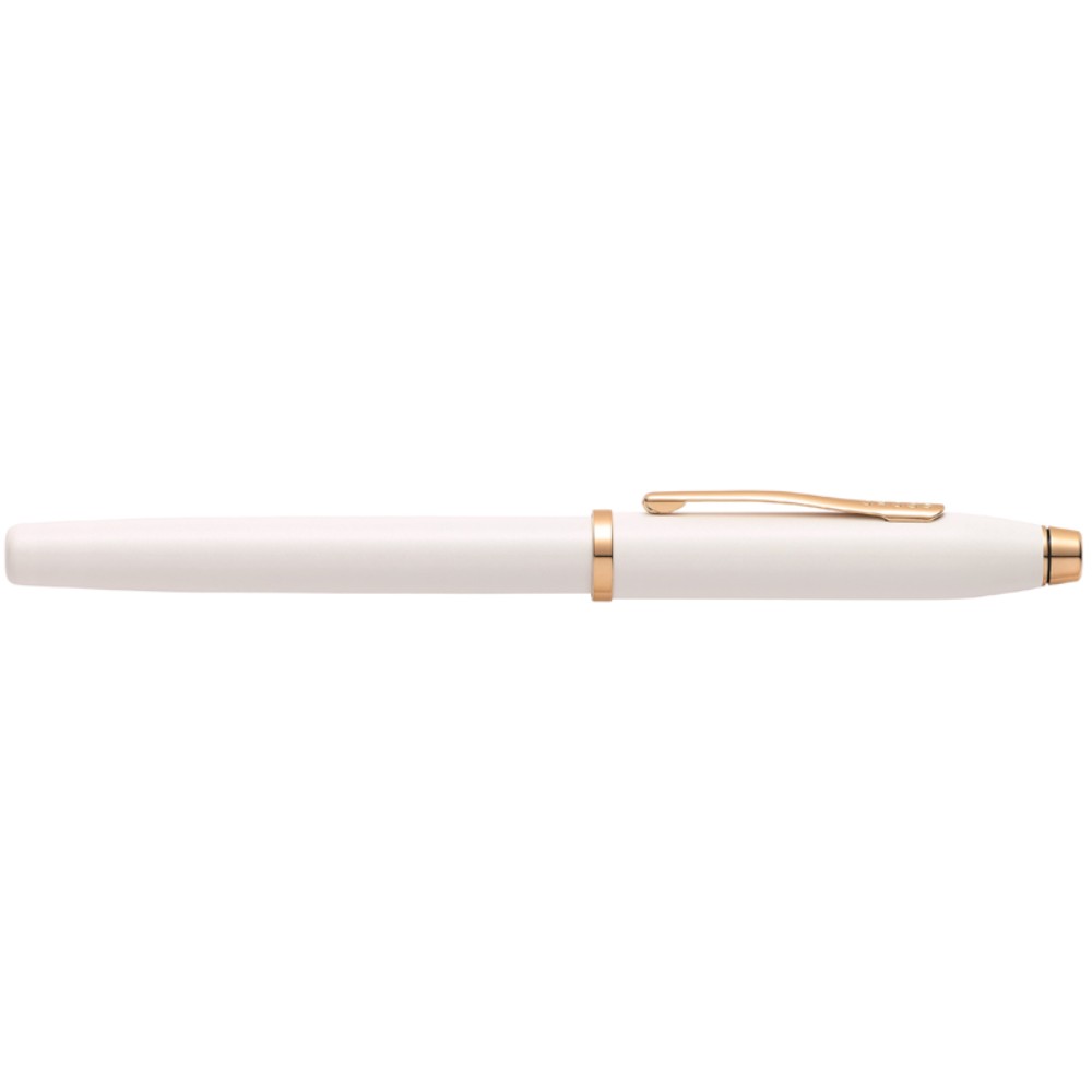 Ручка перьевая Cross "Century II Pearlescent White Lacquer", M, синий, жемчужный, розовое золото, патрон черный