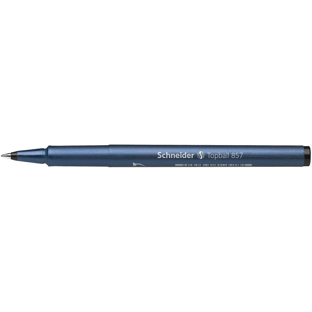 Ручка-роллер "Schneider Topball 857", 06 мм, черный, синий, стерж. черный - 4