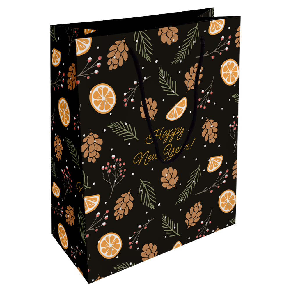 Пакет бумажный подарочный "Spruce. Шишки"