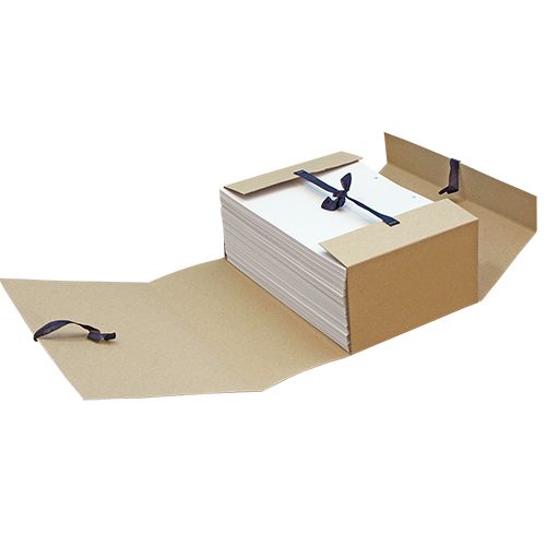 Папка для бумаг с завязками, 120 мм, 4 завязки, крафт - 3