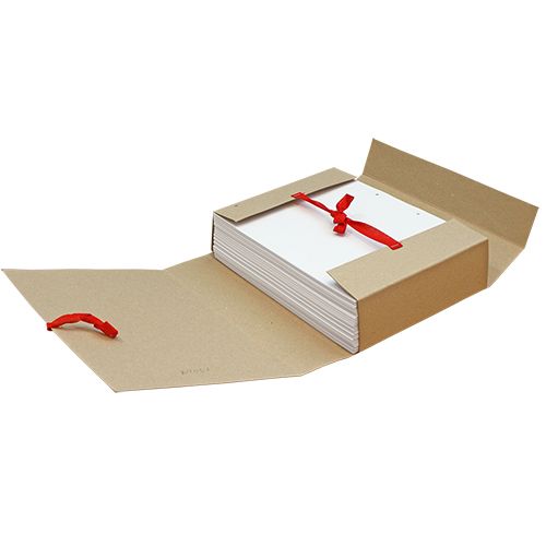 Папка для бумаг с завязками, 80 мм, 4 завязки, крафт - 2