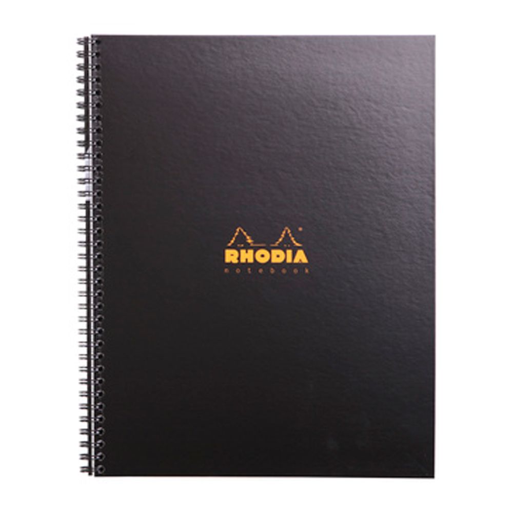 Блокнот "Rhodia", А4+, 80 листов, линейка, черный