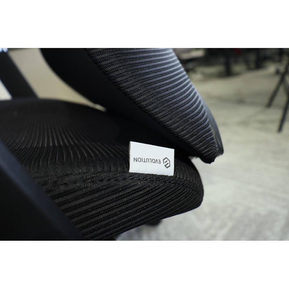 Кресло для руководителя EVOLUTION "OFFICE COMFORT", ткань, сетка, пластик, черный - 11