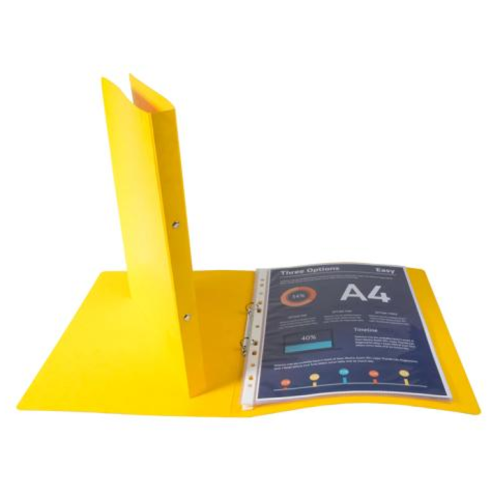 Папка на кольцах "Exacompta", картон, 20 мм, А4, желтый - 2