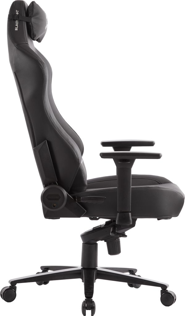 Кресло игровое EVERPROF Blackshot экокожа, черный, крестов. металл - 3