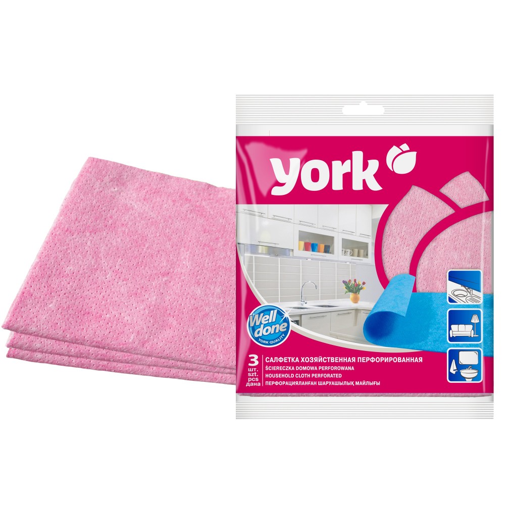 Салфетка универсальная перфорированная YORK  34*35 см
