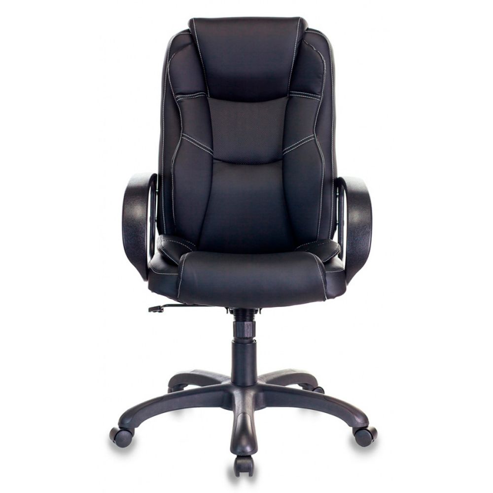 Кресло для руководителя Бюрократ "CH-839/BLACK", искусственная кожа, пластик, черный