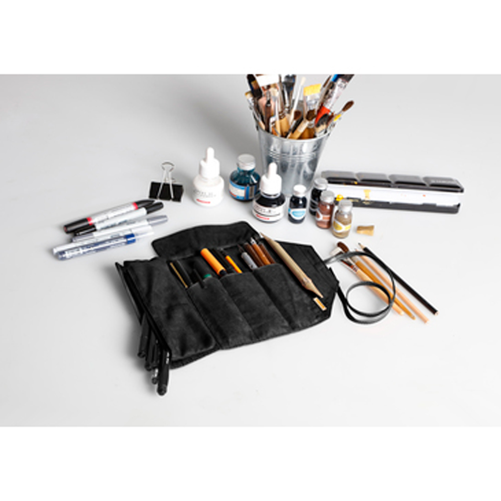 Пенал для кистей "Rhodia Touch" 2 в 1, 23x32 см, черный