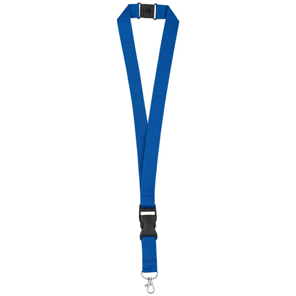 Тесьма с карабином для бейджа "Yogi", 2 разъема, синий - 2